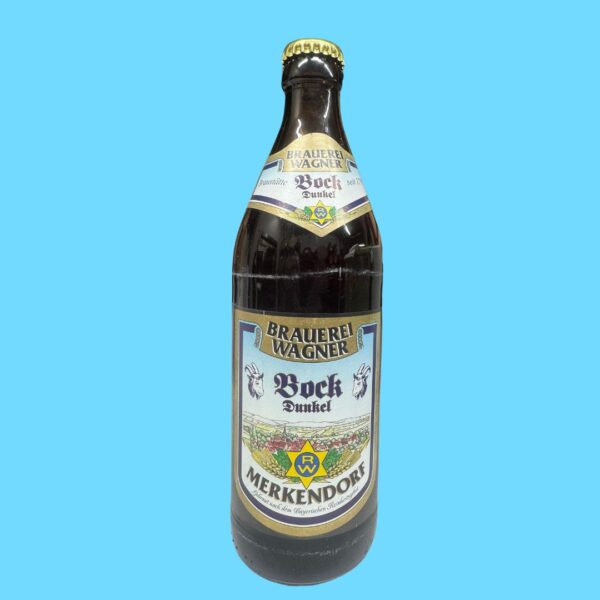 Brauerei Wagner Bock Dunkel  0,5l Flasche - Blech.Brut